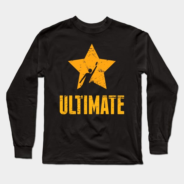 Funny Ultimate Frisbee Disc Team Gift Long Sleeve T-Shirt by MeatMan